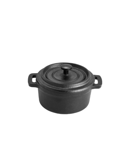 Panela Mini Caçarola Tampa Ferro Fundido Fogao Forno Induçao 10cm