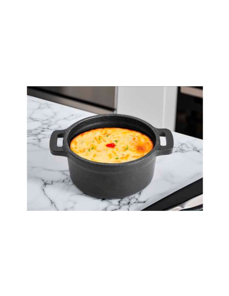 Panela Mini Caçarola Tampa Ferro Fundido Fogao Forno Induçao 10cm