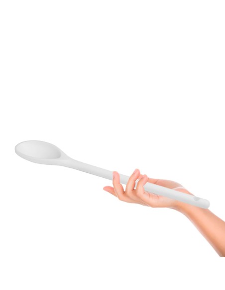 Colher Branca Profissional Cabo Longo Polipropileno 41cm