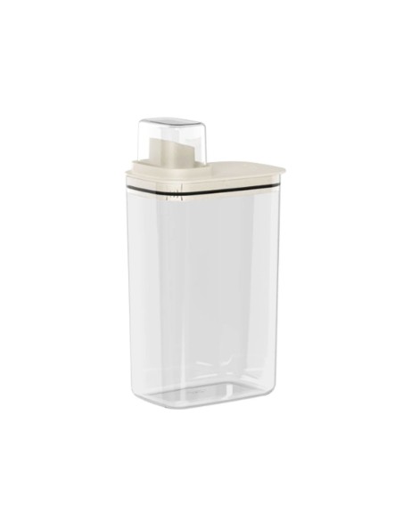 Porta Sabao Liquido e Po Dispenser 2,3L Bege Tampa Medidora