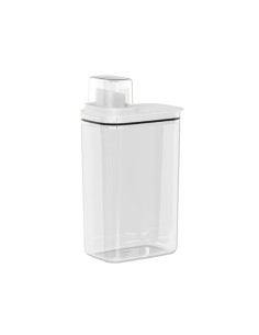 Porta Sabao Liquido Po Dispenser 2,3L Branco Tampa Medidora