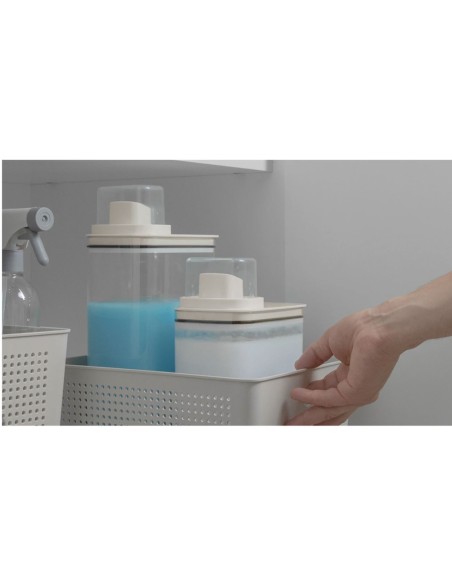 Porta Sabao Liquido Po Dispenser 2,3L Branco Tampa Medidora