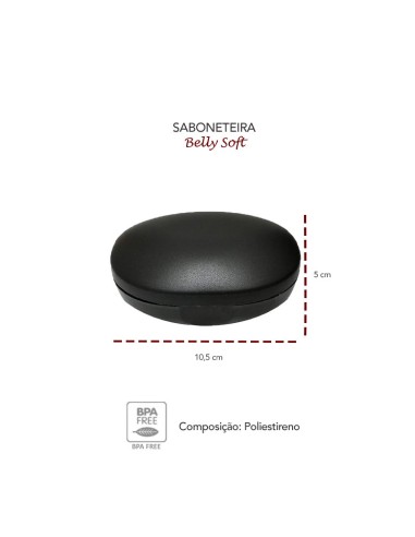 Saboneteira Preta Porta Sabonete em Barra