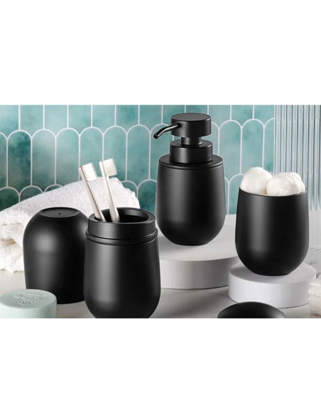 Porta Escova de Dentes e Tampa Preto 1un