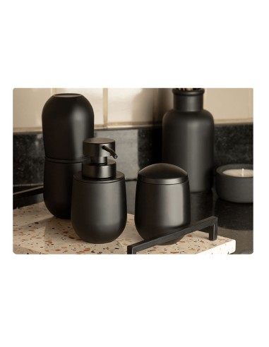 Porta Escova de Dentes e Tampa Preto 1un