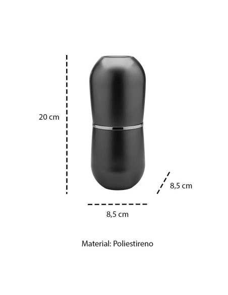 Porta Escova de Dente Cinza Grafite Prata Cromado