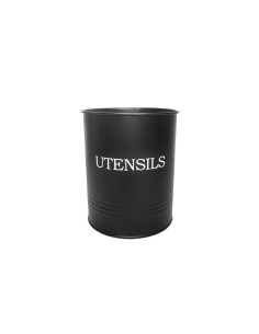 Porta Talheres Utensilios Suporte Organizador Preto Aço