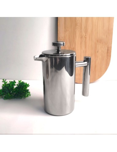 Cafeteira Prensa Francesa Inox Cremeira Leite...