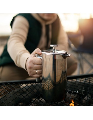 Cafeteira Prensa Francesa Inox Cremeira Leite...