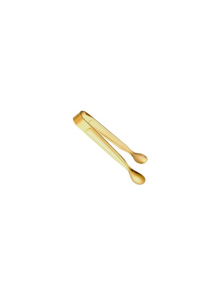 Pegador Dourado Frios Gelo Açucar Mini Pinça Inox Bar Buffet