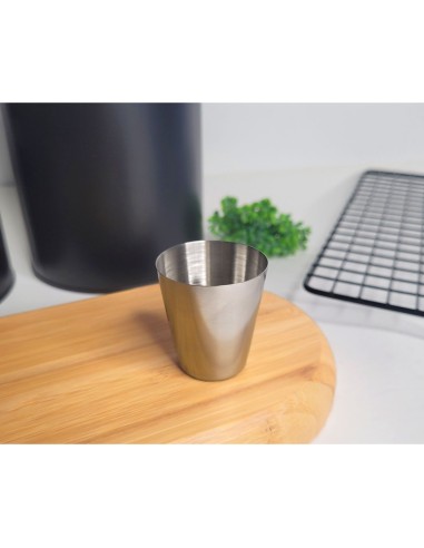 Copo Mini Aço Inox 30ml Cafe Molho Sobremesa...
