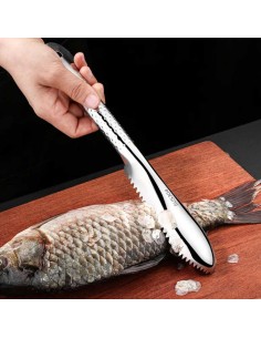 Espatula Raspador Limpador de Escamas de Peixe Aço Inox 2