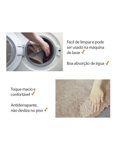 Tapete de Banheiro Retangular Antiderrapante...