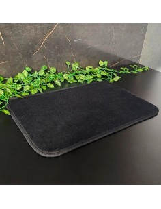 Tapete de Banheiro Preto Antiderrapante Retangular 60x40cm 2