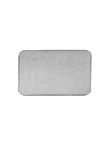 Tapete de Banheiro Cinza Antiderrapante Retangular 60x40cm