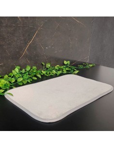 Tapete de Banheiro Cinza Antiderrapante Retangular 60x40cm 2