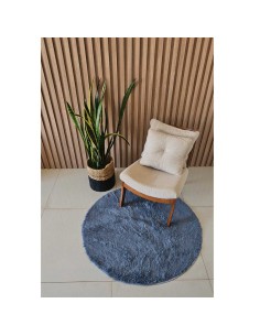 Tapete Redondo Antiderrapante Felpudo Leve Closet Quarto... 2