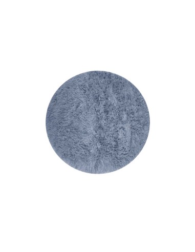 Tapete Redondo Banheiro Azul Cinza Closet Felpudo Antiderrapante 60cm