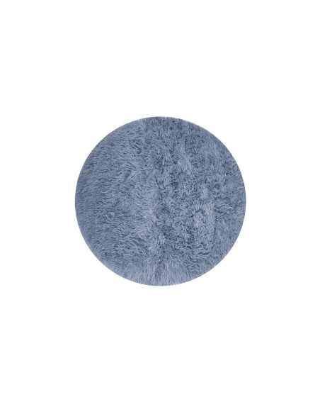 Tapete Redondo Banheiro Azul Cinza Closet Felpudo Antiderrapante 60cm