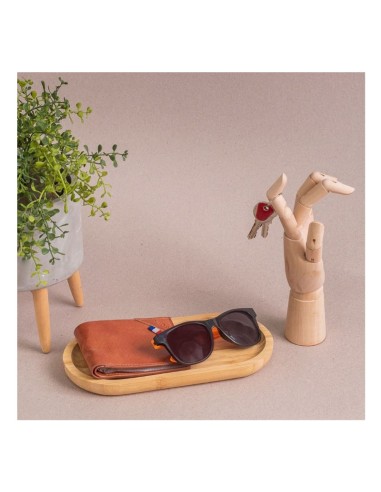 Bandeja de Bambu Prato Oval Petisqueira Servir...