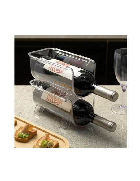 Porta Garrafa Suporte Organizador Empilhavel Adega Geladeira