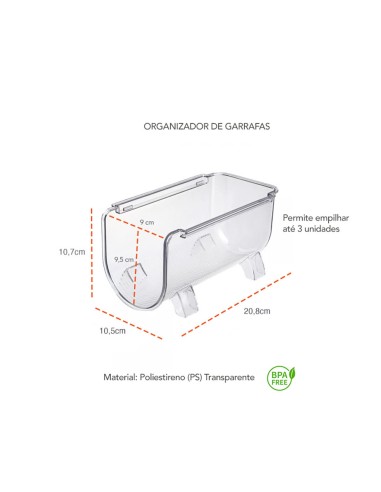Porta Garrafa Suporte Organizador Empilhavel...