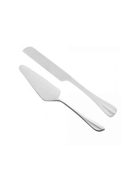 Espatula e Faca de Bolo Aço Inox Sobremesa Tortas 2un
