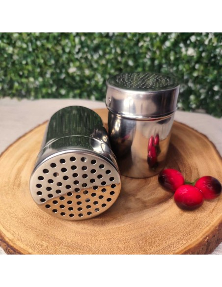 Queijeira Inox Porta Queijo Ralado Tempero e Tampa Transparente 240ml