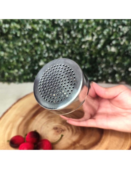 Saleiro Inox Porta Tempero Condimentos e Tampa Transparente 240ml