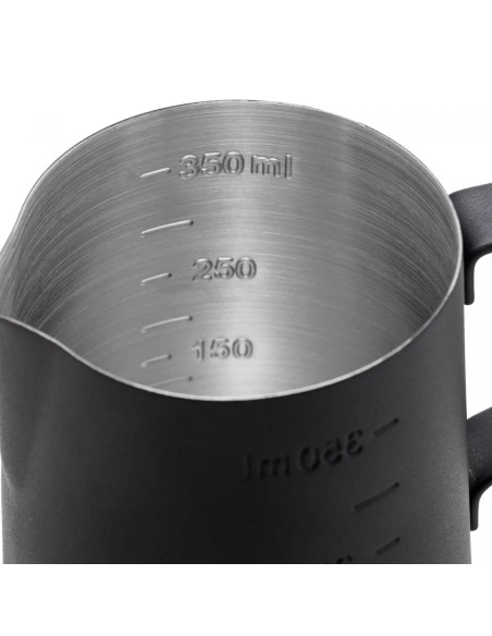 Leiteira Chaleira Bule Medidor Inox Preto Cafeteria Bar 350ml