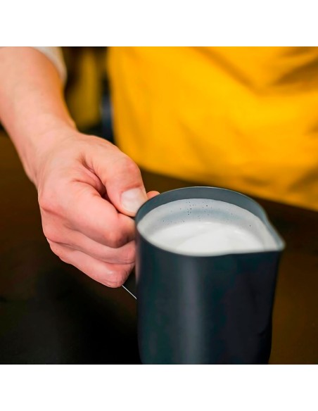 Leiteira Chaleira Bule Medidor Inox Preto Cafeteria Bar 350ml