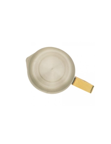 Leiteira Chaleira Bule Dourado Inox Medidor Cafeteria 600ml