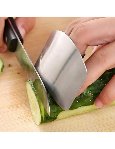 Protetor de Dedos Cortar Legumes Frutas Carne Inox 6,5cm