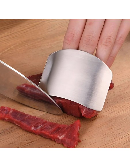 Protetor de Dedos Cortar Legumes Frutas Carne Inox 6,5cm