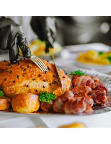 Faca Dourada Carne Assados Utensilios Aço Inox...