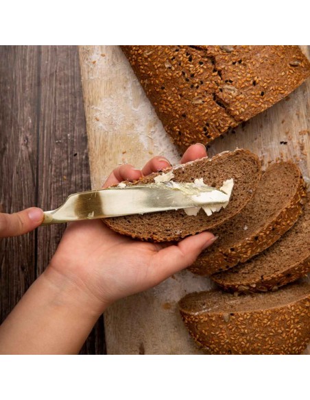 Faca Dourada Carne Assados Utensilios Aço Inox Positano