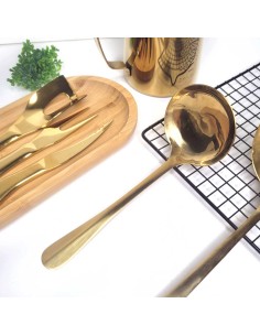 Concha Dourada Positano Utensilios de Cozinha Aço Inox 2