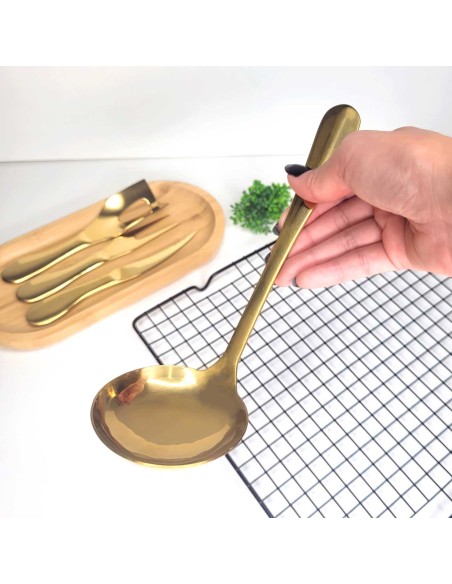 Concha Dourada Positano Utensilios de Cozinha Aço Inox