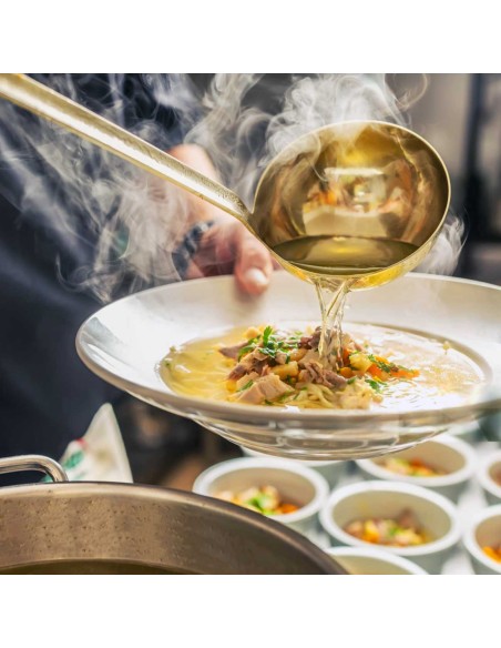 Concha Dourada Buffet Utensilios Aço Inox Positano 32cm