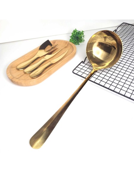Concha Dourada Buffet Utensilios Aço Inox Positano 32cm