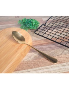 Colher de Cafe Dourado Talheres Aço Inox 2