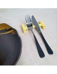 Descanso de Talheres Hashi Bambu Plastico Mesa Posta 1un 2