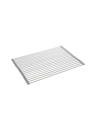 Escorredor Multiuso Esteira de Pia Dobravel Inox e Silicone