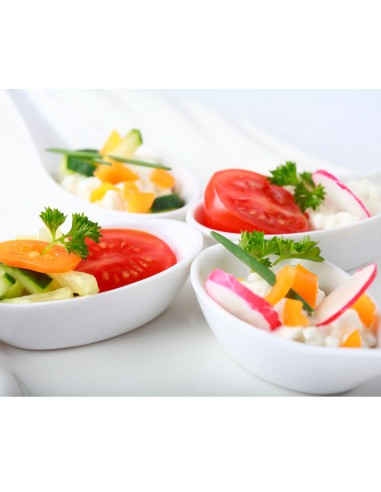 Colher Finger Food Porcelana Branca Buffet...