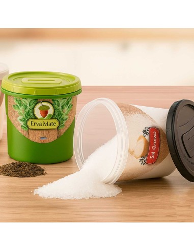 Pote de Erva Mate Porta Mantimentos Tampa Verde...
