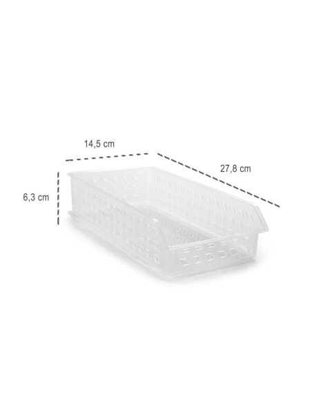 Cesta Empilhavel Retangular Plastico Organizadora