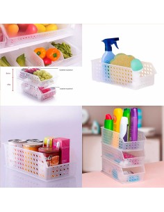 Cesta Empilhavel Plastico Cesto Organizador Geladeira... 2