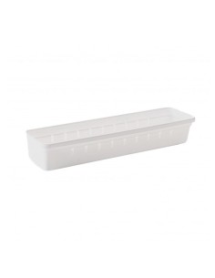 Organizador de Gaveta Branco Antiderrapante Porta Talheres