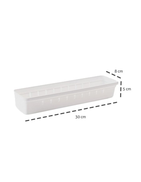 Organizador de Gaveta Branco Antiderrapante Porta Talheres