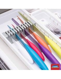 Organizador de Gaveta Porta Facas Antiderrapante Trava... 2